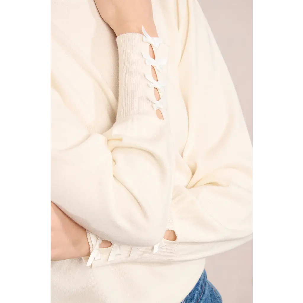 MOLLY BRACKEN MOLLY BRACKEN 25H HAUT DETAILS BOUCLES POIGNET ET DOS ECRU