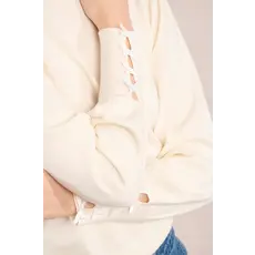 MOLLY BRACKEN MOLLY BRACKEN 25H HAUT DETAILS BOUCLES POIGNET ET DOS ECRU