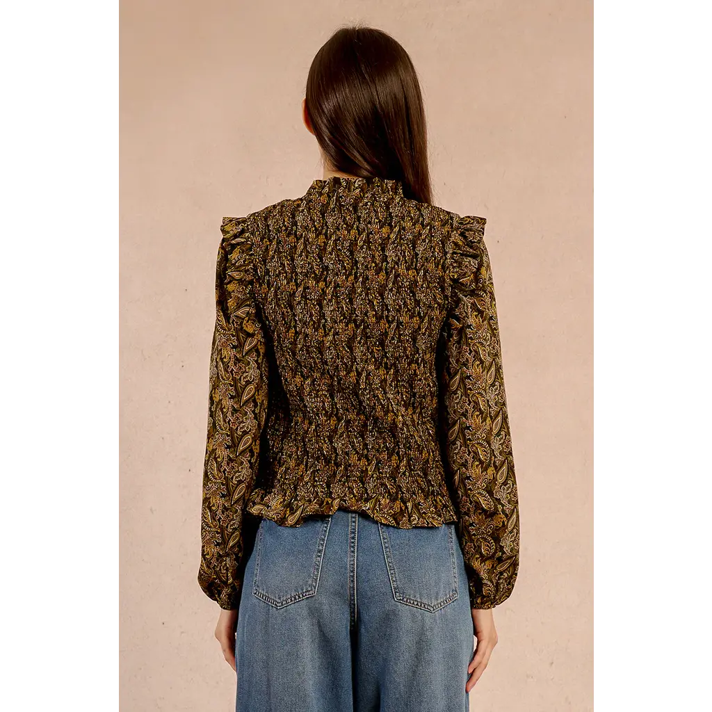 MOLLY BRACKEN MOLLY BRACKEN 25H BLOUSE LEIA KHAKI