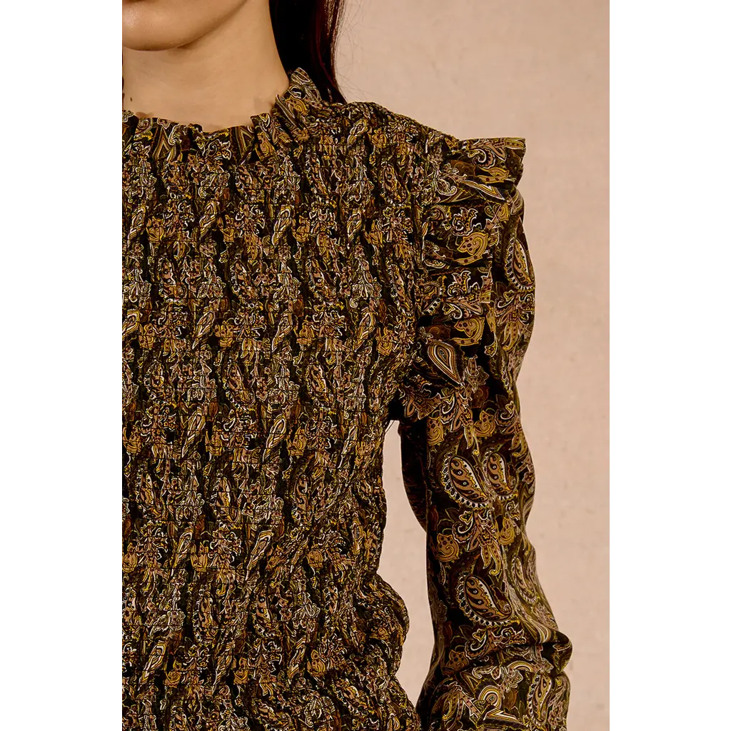 MOLLY BRACKEN MOLLY BRACKEN 25H BLOUSE LEIA KHAKI