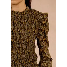 MOLLY BRACKEN MOLLY BRACKEN 25H BLOUSE LEIA KHAKI