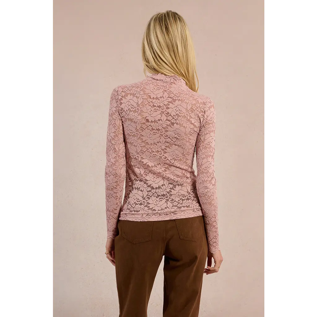 MOLLY BRACKEN MOLLY BRACKEN 25H HAUT DENTELLE ROSE