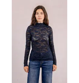 MOLLY BRACKEN MOLLY BRACKEN 25H HAUT DENTELLE MARINE