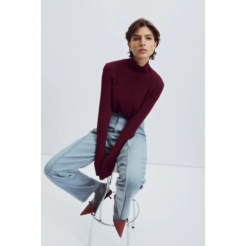 EVE GRAVEL EVE GRAVEL 25H HAUT COL ROULE ORPHEE BORDEAUX