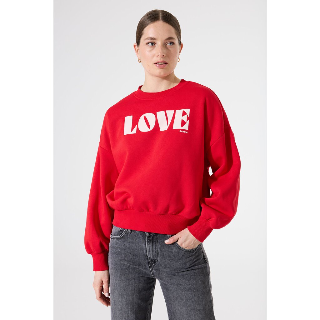 GARCIA GARCIA 25H CHANDAIL CROP LOVE TRUE RED
