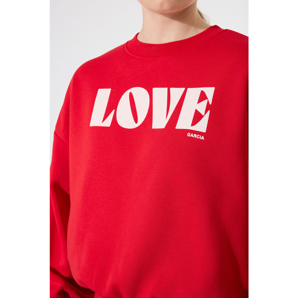 GARCIA GARCIA 25H CHANDAIL CROP LOVE TRUE RED