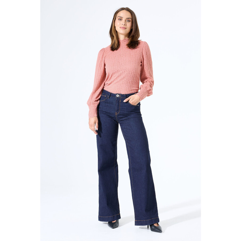 GARCIA GARCIA 25H BLOUSE DENTELLE MOCK NECK ROSE