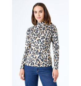 GARCIA GARCIA 25H TOP MOCK NECK ANIMAL ALMOND