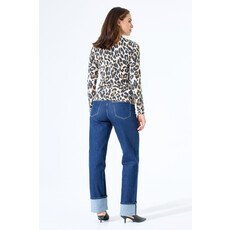 GARCIA GARCIA 25H TOP MOCK NECK ANIMAL ALMOND