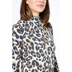 GARCIA GARCIA 25H TOP MOCK NECK ANIMAL ALMOND