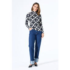 GARCIA GARCIA 25H TOP MOCK NECK BLACK COMBO