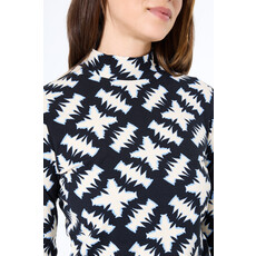 GARCIA GARCIA 25H TOP MOCK NECK BLACK COMBO