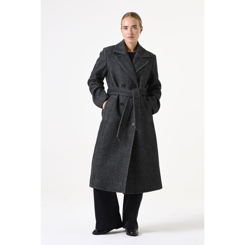 GARCIA GARCIA 25H MANTEAU LONG LAINAGE BLACK/GREY