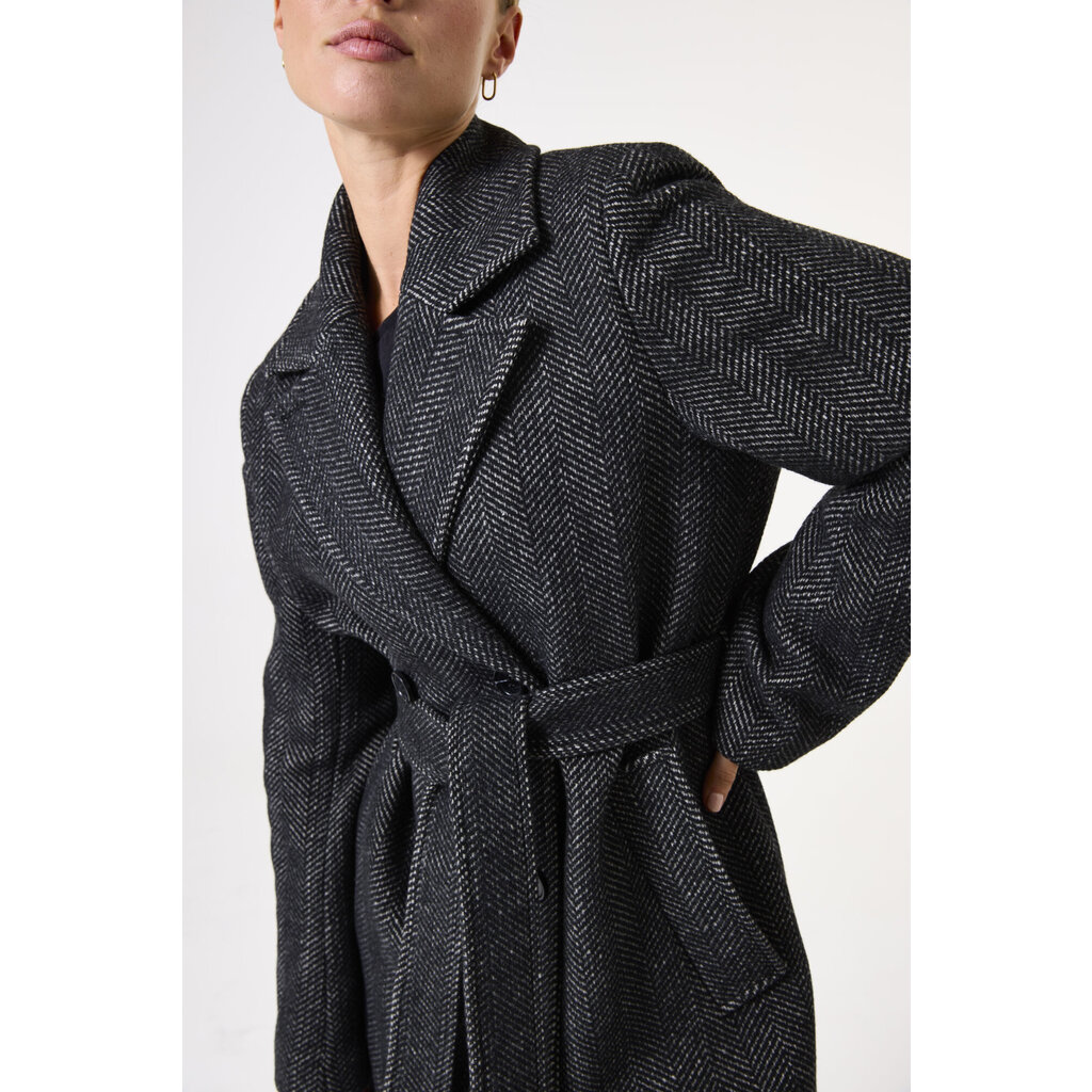 GARCIA GARCIA 25H MANTEAU LONG LAINAGE BLACK/GREY