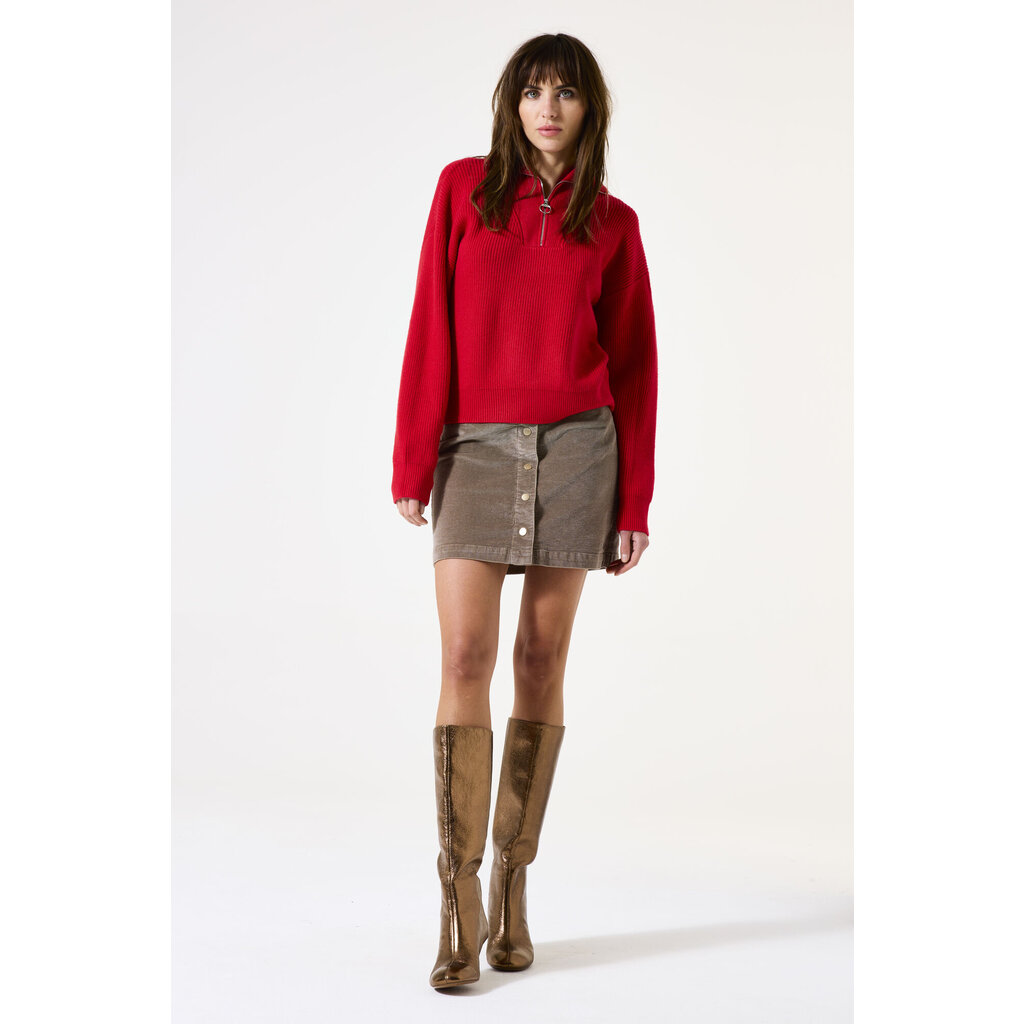 GARCIA GARCIA 25H CHANDAIL TRICOT COL ZIP TRUE RED