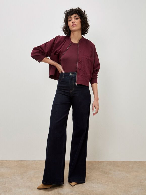 APRICOT 25H JEANS ISLA JAMBE LARGE MARINE