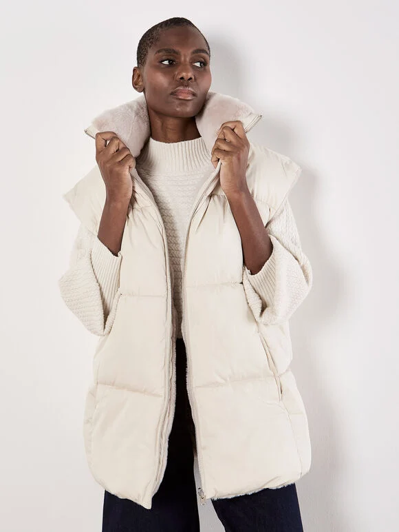 APRICOT 25H VESTE S MANCHES AMPLE REVERSIBLE STONE