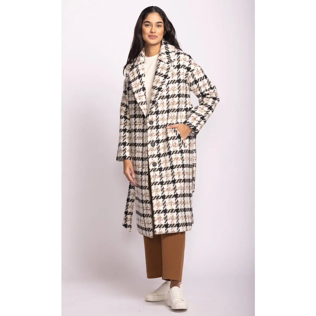 PINK MARTINI PINK MARTINI 25H MANTEAU KENDREE CARREAUX NOIR