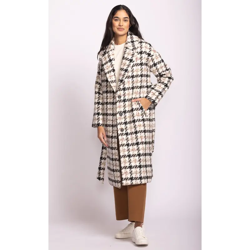 PINK MARTINI PINK MARTINI 25H MANTEAU KENDREE CARREAUX NOIR