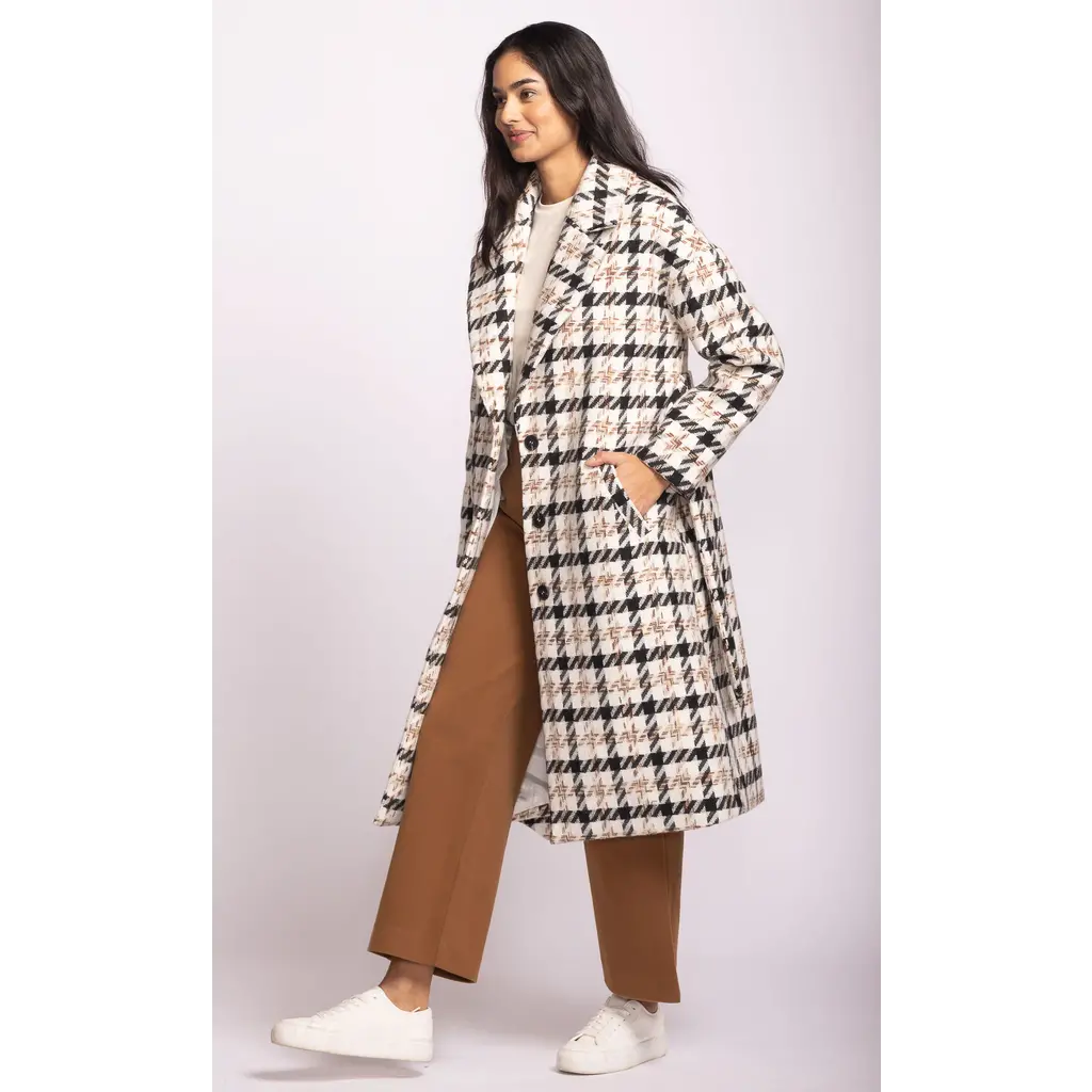 PINK MARTINI PINK MARTINI 25H MANTEAU KENDREE CARREAUX NOIR