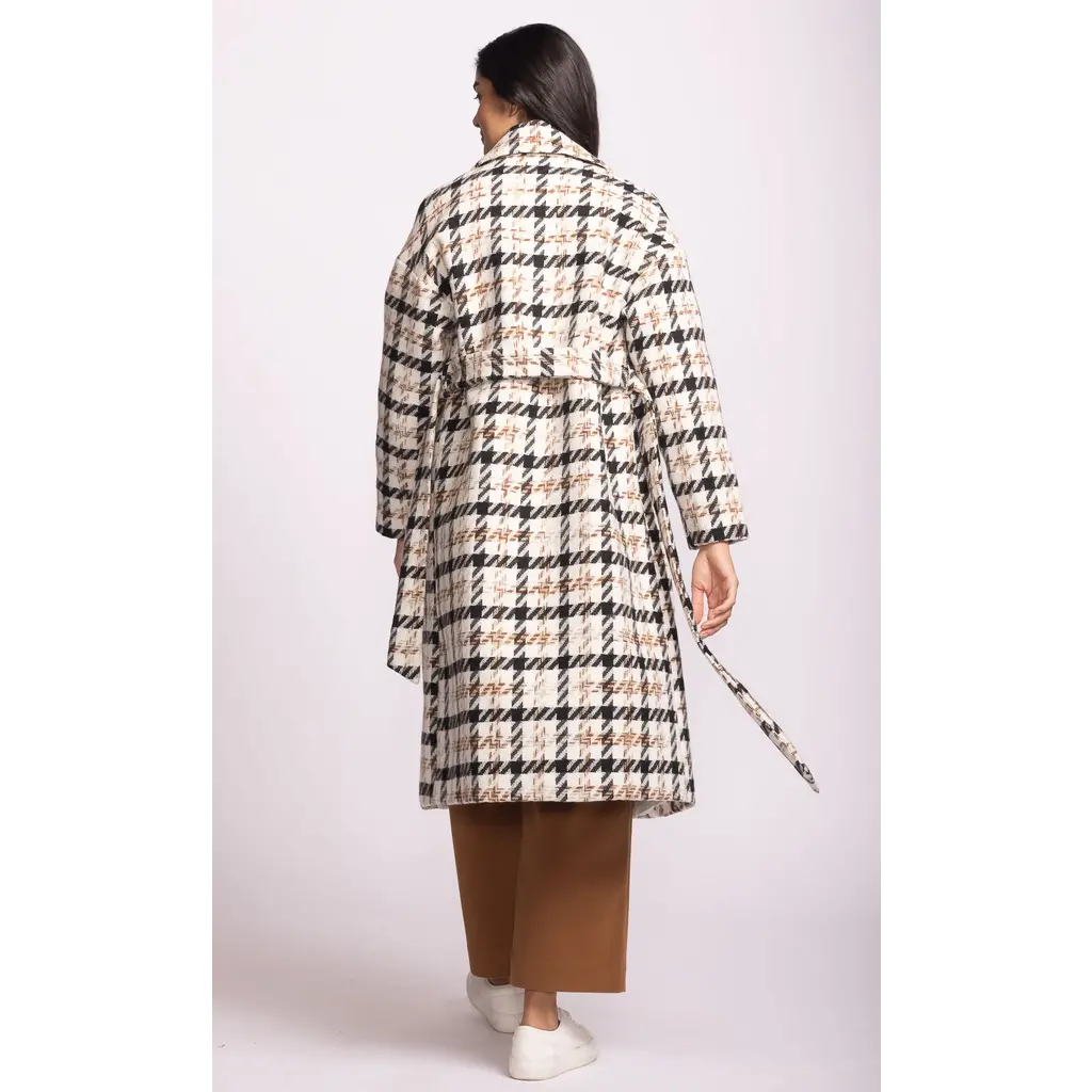 PINK MARTINI PINK MARTINI 25H MANTEAU KENDREE CARREAUX NOIR