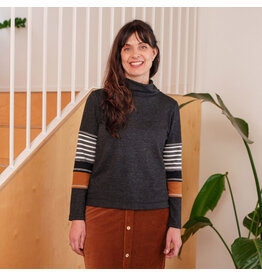 RIEN NE SE PERD TOUT SE CREE RIEN NE SE PERD 25H CHANDAIL CHICOUTE CHARBON/COGNAC