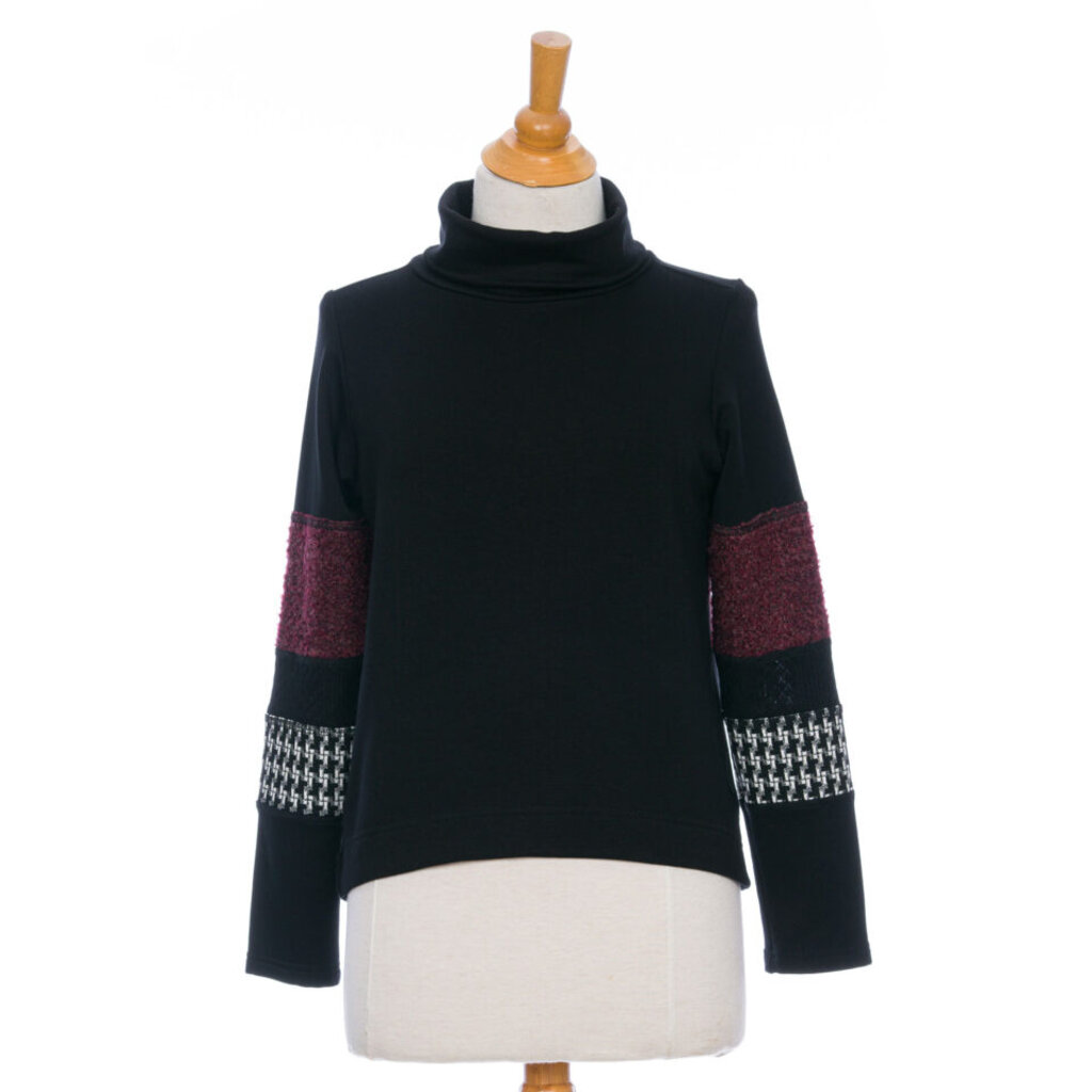 RIEN NE SE PERD TOUT SE CREE RIEN NE SE PERD 25H CHANDAIL CHICOUTE NOIR/MERLOT