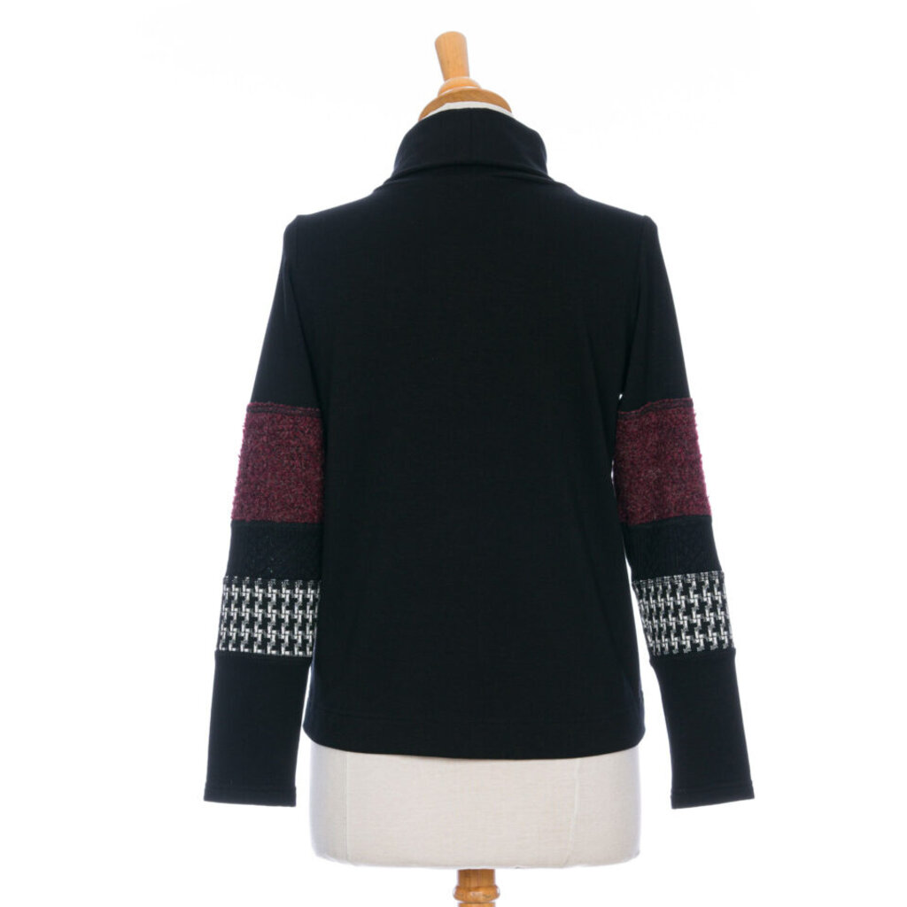 RIEN NE SE PERD TOUT SE CREE RIEN NE SE PERD 25H CHANDAIL CHICOUTE NOIR/MERLOT