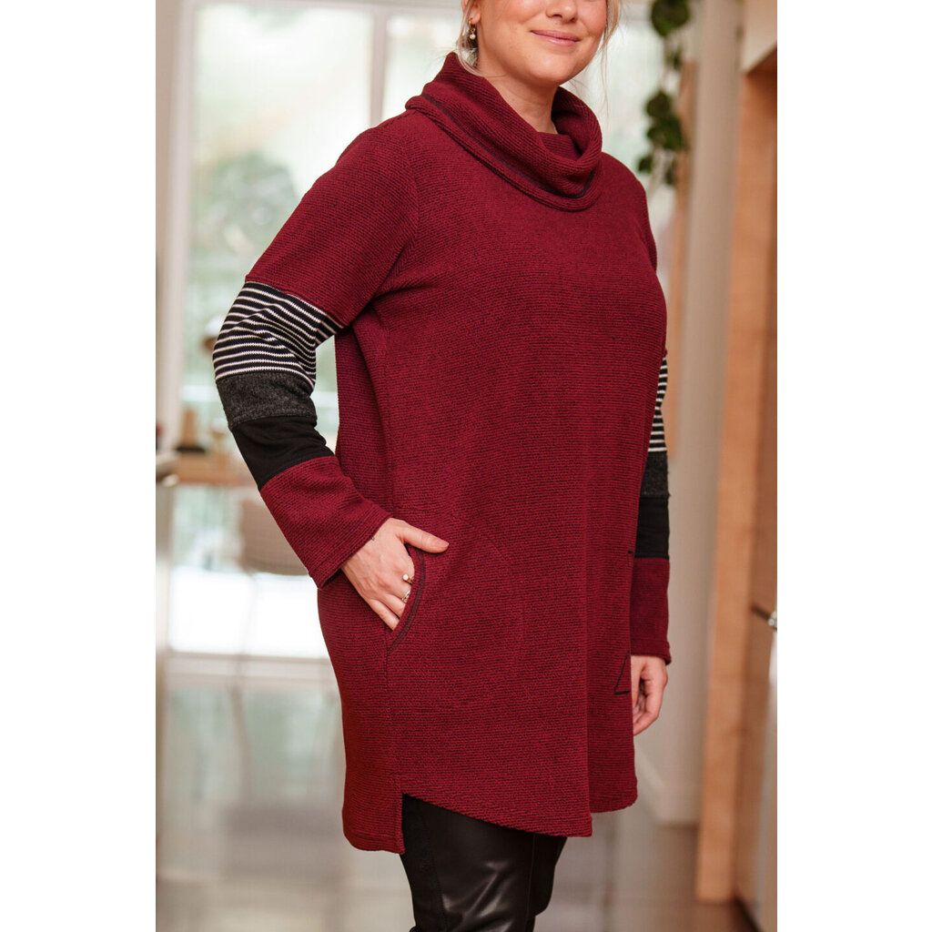 RIEN NE SE PERD TOUT SE CREE RIEN NE SE PERD 25H TUNIQUE EGLANTIER BORDEAUX