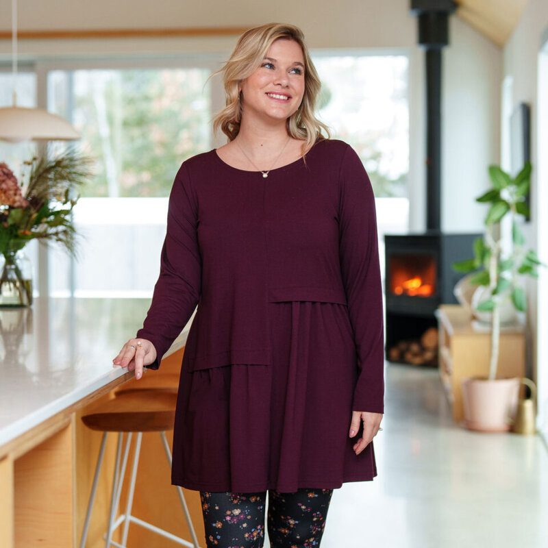 RIEN NE SE PERD TOUT SE CREE RIEN NE SE PERD 25H TUNIQUE ARGOUSIER MERLOT