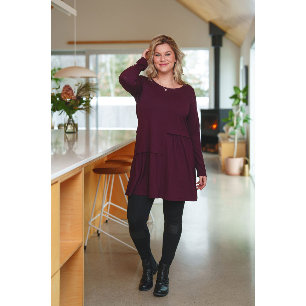 RIEN NE SE PERD TOUT SE CREE RIEN NE SE PERD 25H TUNIQUE ARGOUSIER MERLOT