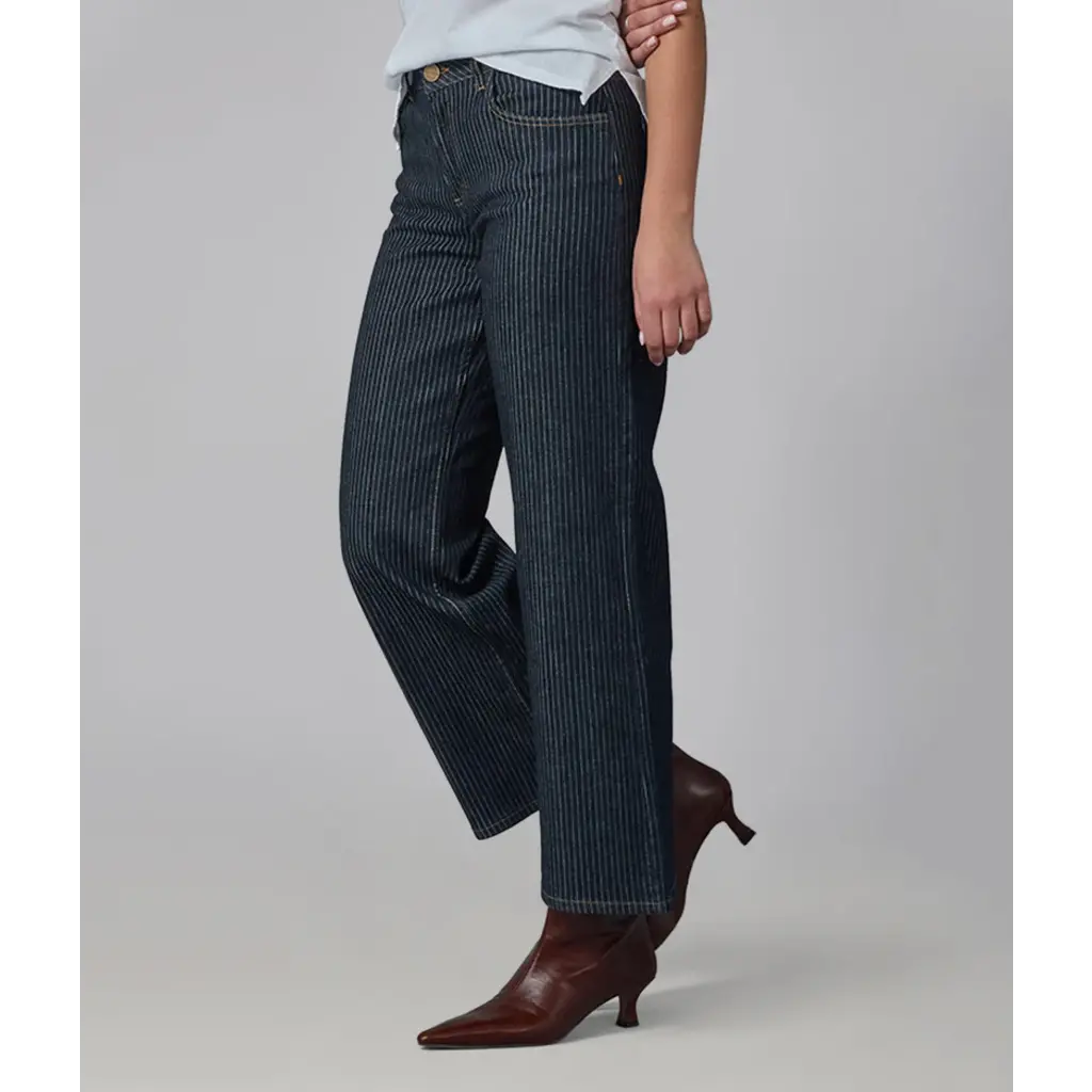 LOLA JEANS LOLA JEANS 25H COLETTE PINSTRIPE BLUE