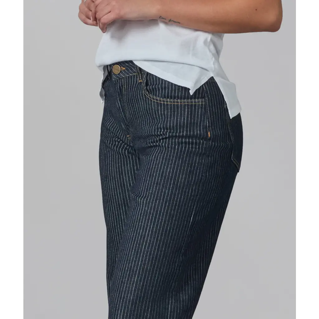 LOLA JEANS LOLA JEANS 25H COLETTE PINSTRIPE BLUE