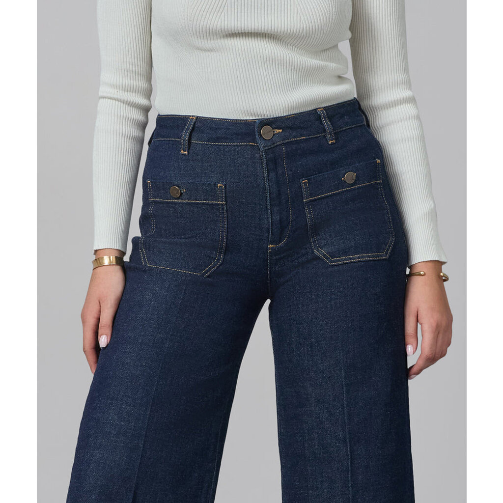 LOLA JEANS LOLA JEANS 25H MILAN HR WIDE LEG 32'' DARK RINSE WASH