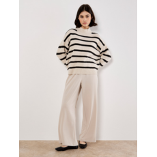 APRICOT APRICOT 25H PULL AMPLE COL MONTANT RAYE STONE/NOIR