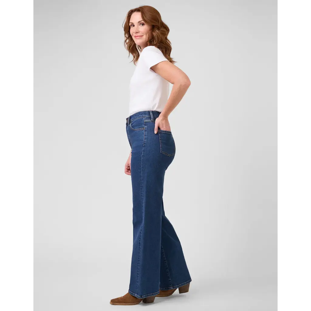 YOGA JEANS YOGA JEANS 25H LILY WIDE LEG HIGH RISE 32'' HERITAGE BLUE