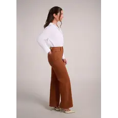 YOGA JEANS YOGA JEANS 25H LILY WIDE HIGH RISE 32'' AURORA BROWN