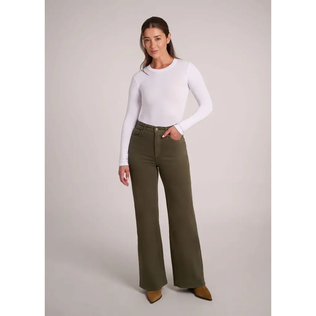 YOGA JEANS YOGA JEANS 25H LILY WIDE HIGH RISE 32'' WONDERGRASS