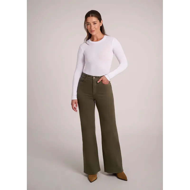 YOGA JEANS YOGA JEANS 25H LILY WIDE HIGH RISE 32'' WONDERGRASS