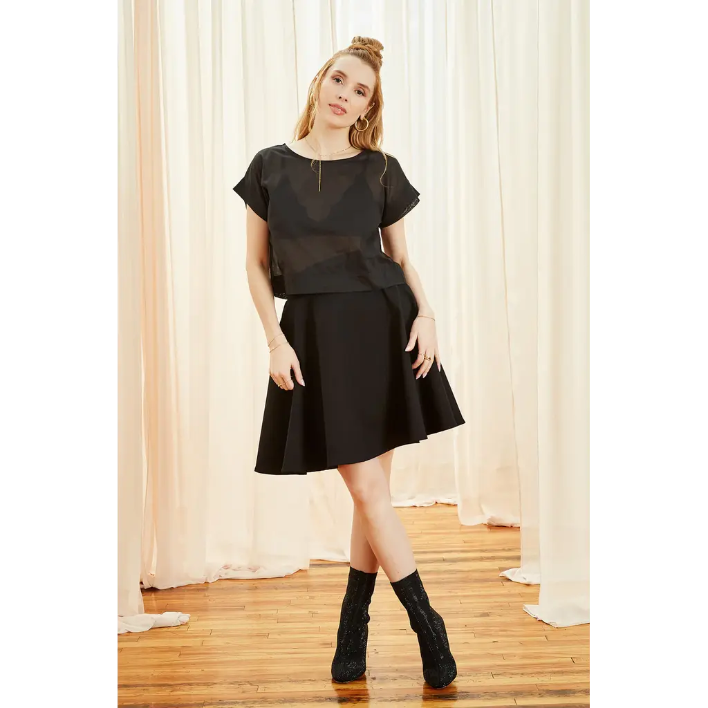 MELOW DESIGN MELOW 25H JUPE COURTE LUCILLE NOIR