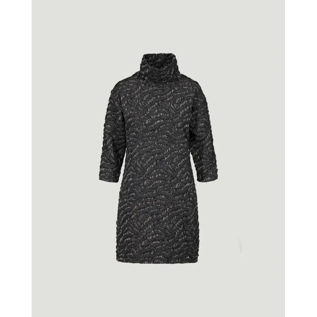MARIGOLD MARIGOLD 25H ROBE CHIARA M 3/4 JACQUARD NOIR/OR