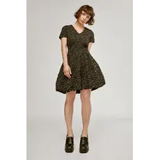 MARIGOLD MARIGOLD 25H ROBE BELLE CINTREE JACQUARD NOIR/OR