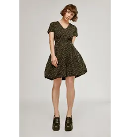 MARIGOLD MARIGOLD 25H ROBE BELLE CINTREE JACQUARD NOIR/OR