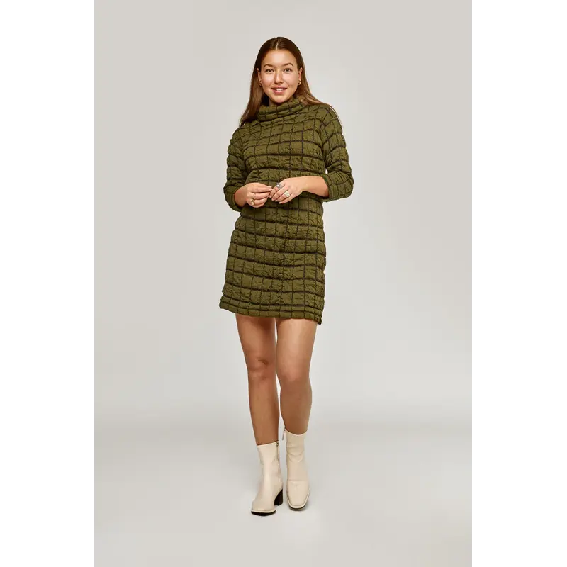 MARIGOLD MARIGOLD 25H ROBE COURTE CHIARA CARREAUX VERT