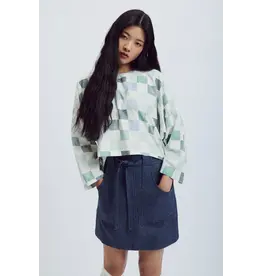 EVE GRAVEL EVE GRAVEL 25H JUPE COURTE AURORE MARINE