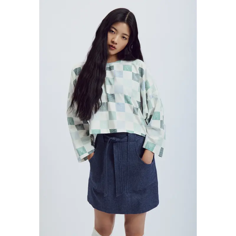 EVE GRAVEL EVE GRAVEL 25H JUPE COURTE AURORE MARINE