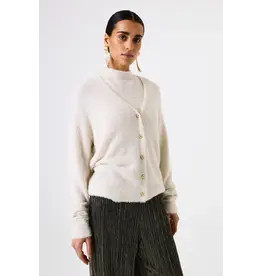 GARCIA GARCIA 25H CARDIGAN DOUX ECRU BOUTONS DORES