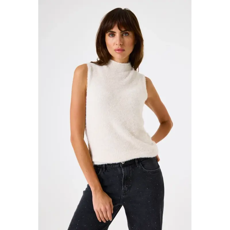 GARCIA GARCIA 25H TOP S MANCHES DOUX ECRU