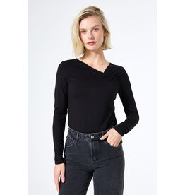 GARCIA GARCIA 25H TOP COL ASYMETRIQUE FRONCE NOIR