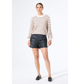 GARCIA GARCIA 25H SHORT TAILLE ELASTIQUE EFFET CUIR NOIR